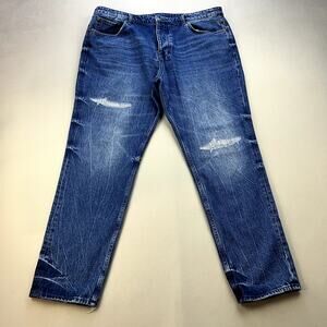 Ksubi Jeans Mens 40 Blue Denim Wolfgang Hilite Trashed Slim Tapered Stone Wash